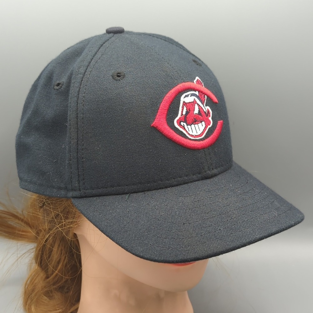Vintage 49Forty New Era Cleveland Indians Chief Wahoo Hat Cap 7 5/8 Made In USA